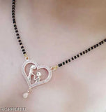 Mangalsutra Combo Deal Gold Plated Necklace Pandent Mangalsutra 30 Inch And 18 Inch Combo Pack With Earring for Women (Pack of 5)