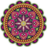 Diwali Rangoli Stickers Flower Pan