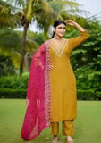 Kurta With Dupatta And Bottomwear