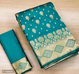 Jacquard Printed Saree for Women (Red, 6.3 m)